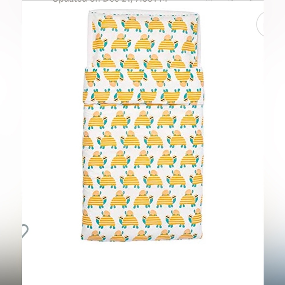 Ikea Rorande Crib Duvet Cover/Pillowcase Turtle Yellow 43x49/14x22 004.625.38